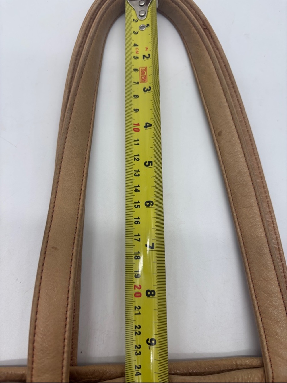 Baggu Leather Tote Bag in Tan - Classic Women’s Carryall As is condition - Picture 6 of 10
